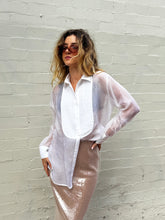 Load image into Gallery viewer, Fleur Du Mal - Organza Sheer Blouse - White - S - RRP$599
