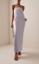 Load image into Gallery viewer, 16arlington - Blaise Strapless Satin Maxi Dress - Ice Lavender - 6 - NWT - RRP$1880
