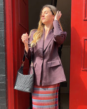 Load image into Gallery viewer, Alex Perry - Satin Crepe Single Breasted Fitted Blazer - Raisin - 12 - NWT
