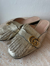 Load image into Gallery viewer, Gucci - Marmont Metallic Shoes - Gold - 40
