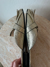 Load image into Gallery viewer, Gucci - Marmont Metallic Shoes - Gold - 40
