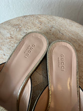Load image into Gallery viewer, Gucci - Marmont Metallic Shoes - Gold - 40
