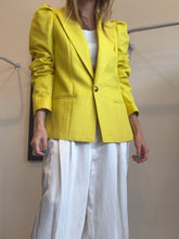 Load image into Gallery viewer, Smythe - Tweed Puffed Slv Single Breasted Jacket - Acid Yellow - 12
