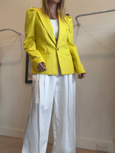 Load image into Gallery viewer, Smythe - Tweed Puffed Slv Single Breasted Jacket - Acid Yellow - 12
