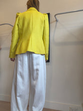 Load image into Gallery viewer, Smythe - Tweed Puffed Slv Single Breasted Jacket - Acid Yellow - 12
