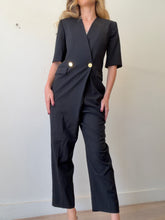 Load image into Gallery viewer, Stella McCartney - SS Jumpsuit w gold buttons - Black - 38
