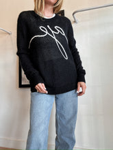 Load image into Gallery viewer, Aje - Loose Weave Logo Jumper - Black/Ivory  - M - NTW - RRP $275

