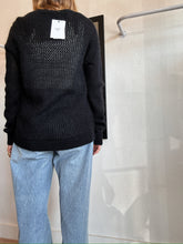 Load image into Gallery viewer, Aje - Loose Weave Logo Jumper - Black/Ivory  - M - NTW - RRP $275
