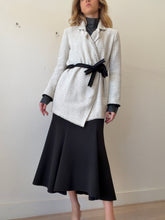 Load image into Gallery viewer, Theory - Clarene Carson Tweed Jacket - Oat w Black Trim - S
