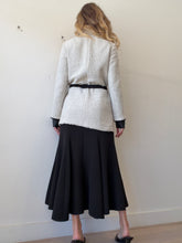 Load image into Gallery viewer, Theory - Clarene Carson Tweed Jacket - Oat w Black Trim - S
