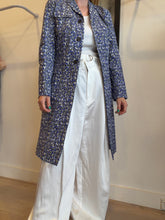 Load image into Gallery viewer, Marni - Longline Cotton Coat - Blue/Black- 40

