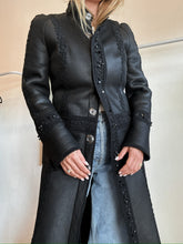 Load image into Gallery viewer, Lanvin - Suede Beaded Coat - Black - S
