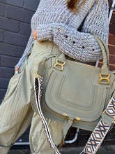 Load image into Gallery viewer, Chloe - Marcie Double Carry Calfskin Braided Bag - Slate Green - Medium - RRP$2,790

