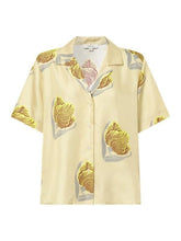 Load image into Gallery viewer, Oroton - Sunny Nights Silk SS Shirt - Yellow - 6
