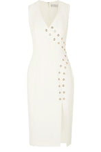 Load image into Gallery viewer, Rebecca Vallance - Adriatic Eyelet Midi Dress - White - 10 - RRP $649
