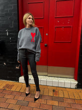 Load image into Gallery viewer, Ami Paris - ADC intarsia wool sweatre - Grey - M - RRP$810
