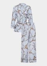 Load image into Gallery viewer, Bond Street - Botantical Print Silk Pajama Set - Blue - M
