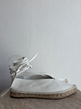 Load image into Gallery viewer, NEW Celine - Leather pointed Espadrilles w ankle strap - White - 38 - w box
