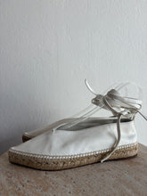 Load image into Gallery viewer, NEW Celine - Leather pointed Espadrilles w ankle strap - White - 38 - w box
