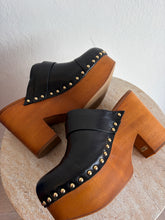 Load image into Gallery viewer, Chloe - Jeanette Studded Leather Platform Clogs - Black - 40 - RRP $2070
