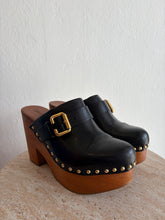 Load image into Gallery viewer, Chloe - Jeanette Studded Leather Platform Clogs - Black - 40 - RRP $2070

