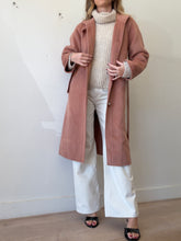 Load image into Gallery viewer, Viceta Wang - Furry Coat w gold buttons &amp; belt - Terracotta - M
