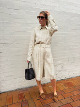 Load image into Gallery viewer, Oroton - Pleat Check Shirt and shorts set - Yellow - 8/10 - RRP$798
