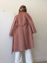 Load image into Gallery viewer, Viceta Wang - Furry Coat w gold buttons &amp; belt - Terracotta - M
