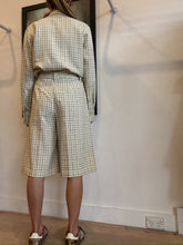 Load image into Gallery viewer, Oroton - Pleat Check Shirt and shorts set - Yellow - 8/10 - RRP$798
