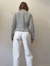 Load image into Gallery viewer, Louis Vuitton - Textured Boucle Style Blazer  w Silver Hardware   - Stone - 36
