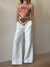 Load image into Gallery viewer, Zimmermann - Wide leg Textured Pants w belt - White - 1
