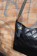 Load image into Gallery viewer, Chanel - Gabrielle Quilted Aged Calfskin Hobo Bag - Black - M
