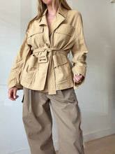 Load image into Gallery viewer, Vince - Linen Unstructured LS Jacket w Belt  - Tan - l
