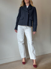 Load image into Gallery viewer, 3.1 Phillip Lim - Cropped  Wool Blend Jacket - Navy - 8
