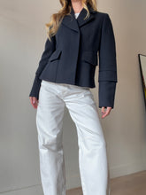 Load image into Gallery viewer, 3.1 Phillip Lim - Cropped  Wool Blend Jacket - Navy - 8
