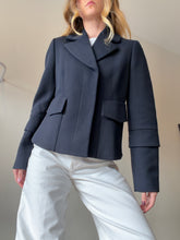 Load image into Gallery viewer, 3.1 Phillip Lim - Cropped  Wool Blend Jacket - Navy - 8
