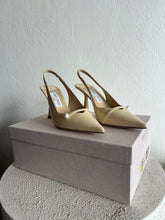 Load image into Gallery viewer, Jimmy Choo - Amita 85 Slingback w box - Cream Patent - 38 - RRP $1395
