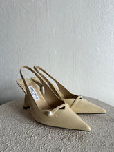 Load image into Gallery viewer, Jimmy Choo - Amita 85 Slingback w box - Cream Patent - 38 - RRP $1395
