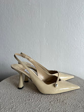 Load image into Gallery viewer, Jimmy Choo - Amita 85 Slingback w box - Cream Patent - 38 - RRP $1395
