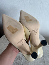 Load image into Gallery viewer, Jimmy Choo - Amita 85 Slingback w box - Cream Patent - 38 - RRP $1395

