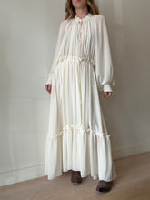 Load image into Gallery viewer, Carla Zampatti - LS Tiered Chiffon Maxi Dress - 12 - Ivory
