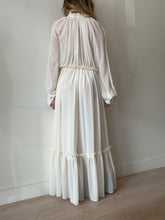 Load image into Gallery viewer, Carla Zampatti - LS Tiered Chiffon Maxi Dress - 12 - Ivory
