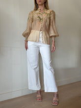 Load image into Gallery viewer, Scanlan Theodore - Relaxed Cropped Jeans w zip - White - 8
