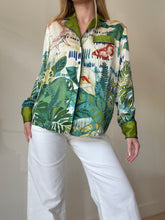 Load image into Gallery viewer, Leo Lin - Tropical Silk Shirt - Green - 10 - NWT - RRP$449
