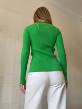 Load image into Gallery viewer, Just Female - LS Ribbed Top - Green - XS
