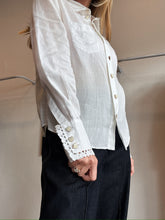 Load image into Gallery viewer, Zimmermann - Embroidered ramie Blouse - White - 2
