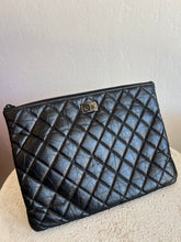 Load image into Gallery viewer, Chanel - Quilted Caviar Leather Pouch Clutch  - Black - Small - w box/dust bag
