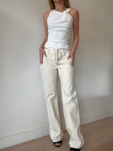 Load image into Gallery viewer, Dion Lee - Eyelet Bootcut Jeans - Cream - 28 - RRP$490
