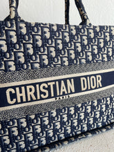 Load image into Gallery viewer, Dior - Book Canvas Tote - Ecru/Blue - M - RRP$5100 w dust bag
