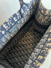 Load image into Gallery viewer, Dior - Book Canvas Tote - Ecru/Blue - M - RRP$5100 w dust bag
